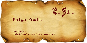 Malya Zsolt névjegykártya
