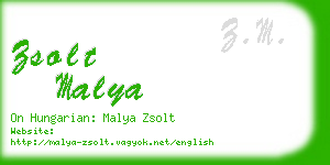 zsolt malya business card